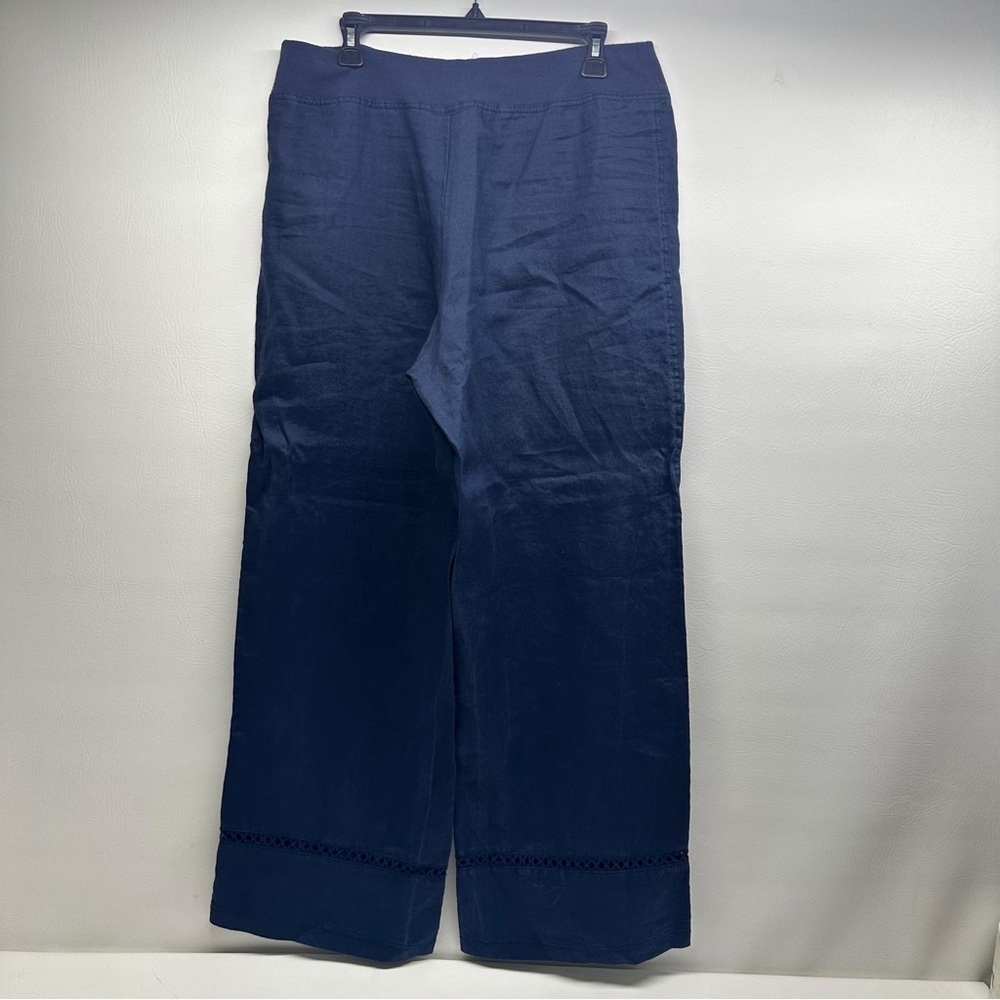 Soft surroundings Navy Wide-Leg Pants size L - Picture 2 of 8